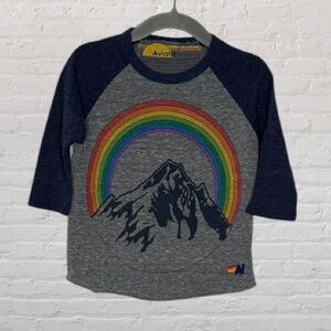 Aviator Nation Chasing Rainbows Graphic Raglan Tee
